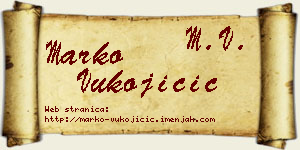 Marko Vukojičić vizit kartica